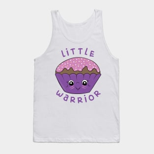 Little Warrior - Cute Warrior Cupcake Design - Pink/Purple Tank Top